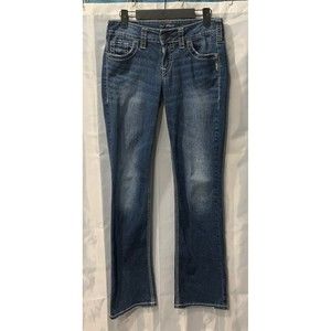 Silver Suki Mid Slim Bootcut Fluid Denim Women's Size 27/31 Dark Wash Jeans